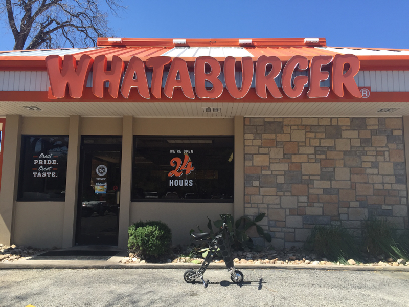 The Urb-e took us to Whataburger